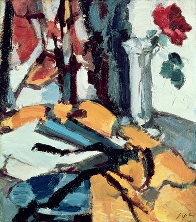 Rød rose af Samuel John Peploe