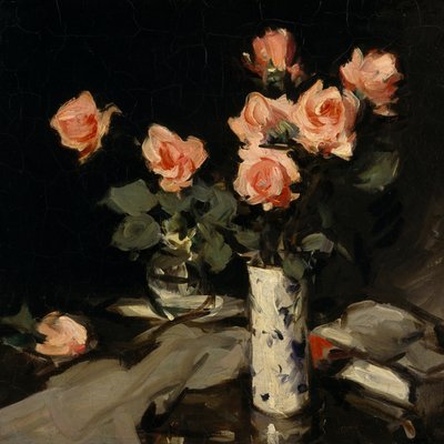 Roser (olie på lærred) af Samuel John Peploe
