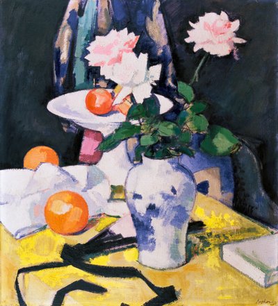 Roser og appelsiner af Samuel John Peploe