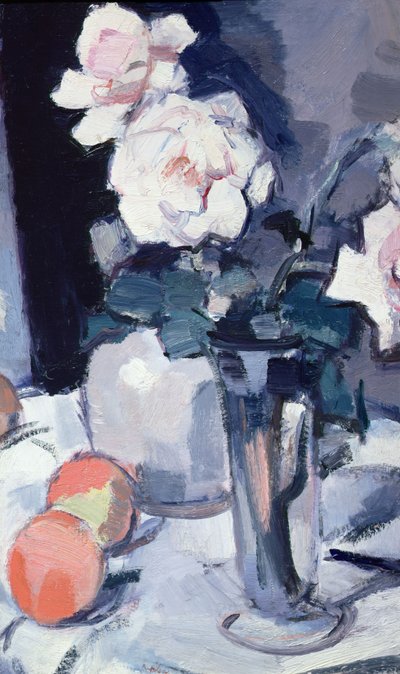 Roser i en vase (olie på lærred) af Samuel John Peploe