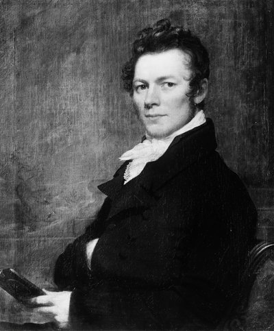 Portræt af en mand, ca. 1820. af Samuel Lovett Waldo