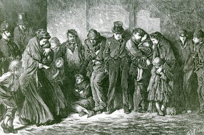 Houseless and Hungry, 1869dani af Samuel Luke Fildes