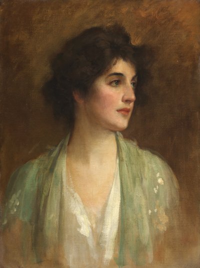Det grønne sjal af Samuel Luke Fildes