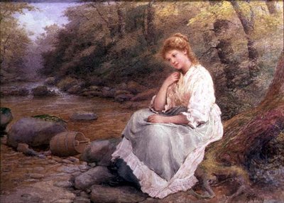Meditation (akvarel på papir) af Samuel McLoy