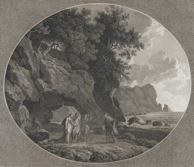 Stormen, Akt I: Ferdinand og Miranda, 1788. af Samuel Middiman