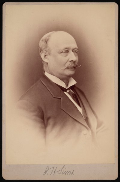 Portræt af J.H. Sims, mellem 1876 og 1880. af Samuel Montague Fassett