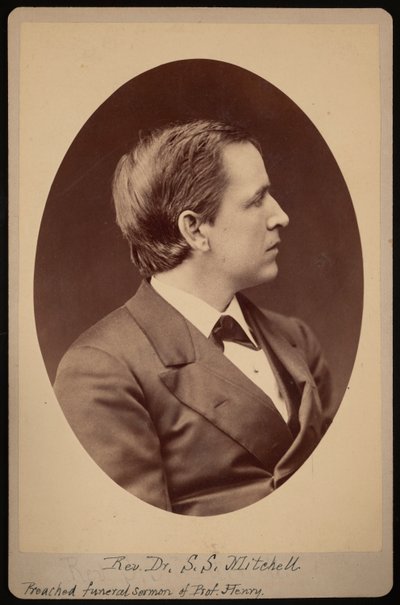 Portræt af pastor Samuel Swain Mitchell 1839-1919, mellem 1876 og 1880. af Samuel Montague Fassett