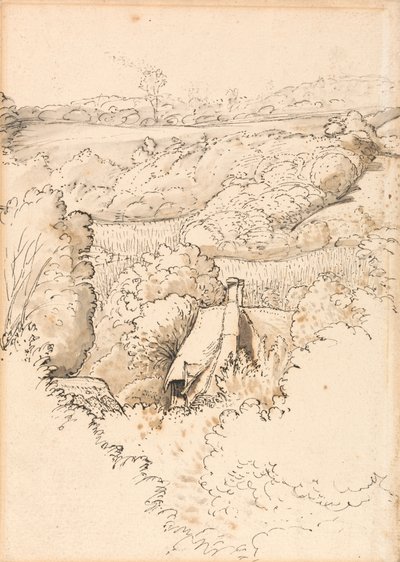 En hytte blandt træer, Shoreham af Samuel Palmer