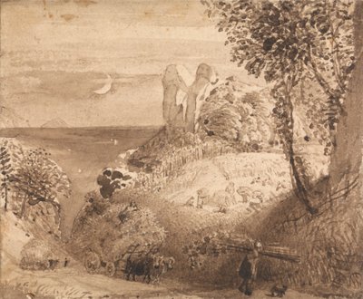 En pastoral scene af Samuel Palmer