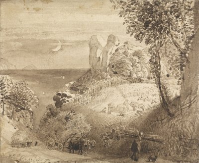 En pastoral scene af Samuel Palmer