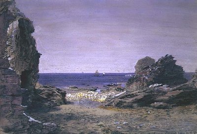 Backways nær Tintagel, Cornwall (akvarel) af Samuel Palmer