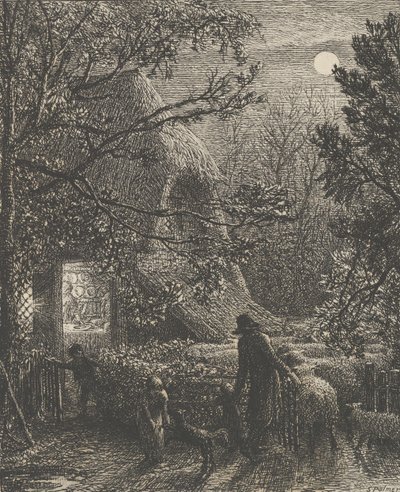 Jul eller foldning af det sidste får, 1850. af Samuel Palmer