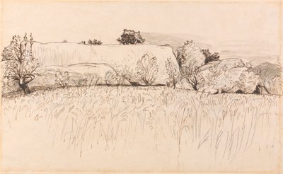 Kornmarker med lade, Shoreham af Samuel Palmer