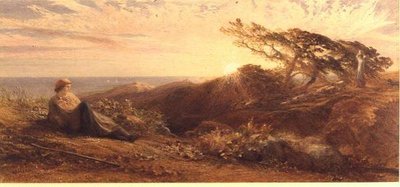 Eventide, ca. 1858 (akvarel) af Samuel Palmer