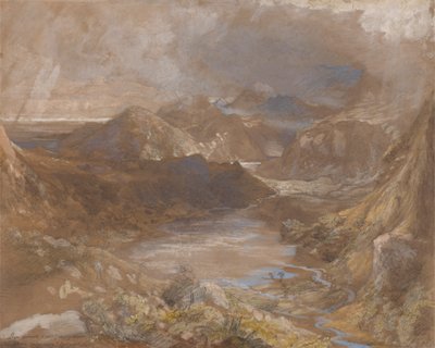 Llwyngwynedd og en del af Llyn-y-dina mellem Capel Curig og Beddegelert, North Wales af Samuel Palmer