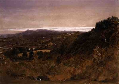 Nær Underriver, Sevenoaks, Kent (akvarel på papir) af Samuel Palmer