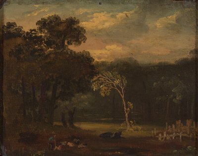 Skitse fra Naturen i Sion Park af Samuel Palmer