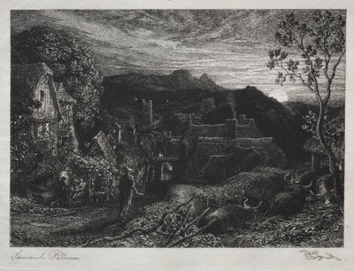 Klokkeren, 1879. af Samuel Palmer
