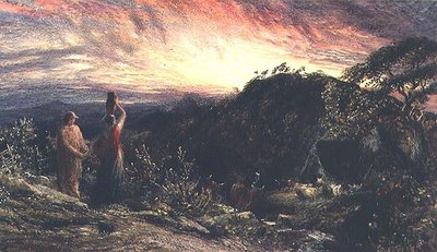 The Dawn of Life (akvarel og gouache) af Samuel Palmer