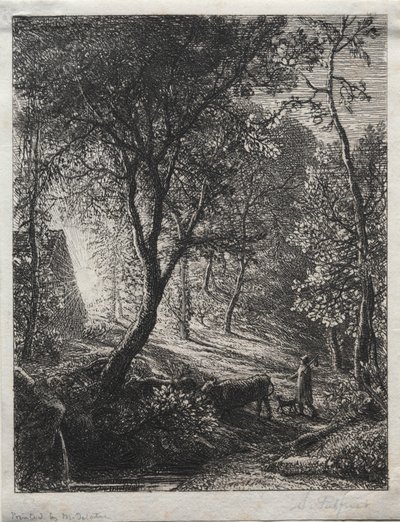Hyrdernes hytte, 1850. af Samuel Palmer