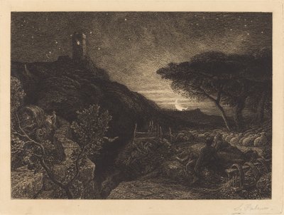 Det Ensomme Tårn af Samuel Palmer