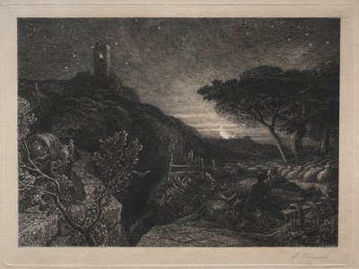 Det Ensomme Tårn. af Samuel Palmer