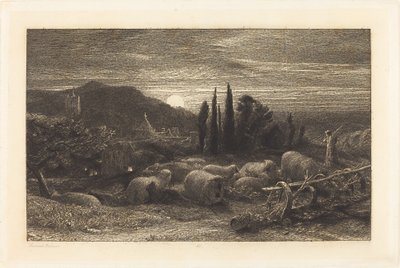 Den stigende måne af Samuel Palmer