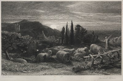 Den stigende måne af Samuel Palmer
