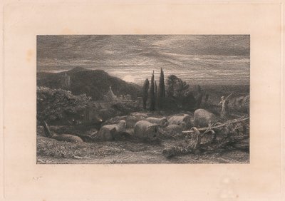 Den stigende måne af Samuel Palmer