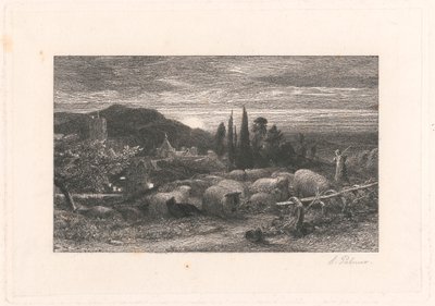 Den stigende måne af Samuel Palmer