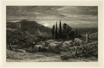 Den stigende måne af Samuel Palmer