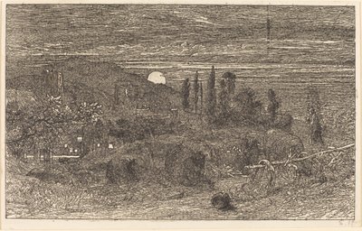 The Rising Moon, eller en engelsk pastoral af Samuel Palmer