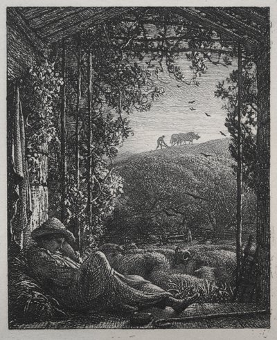 Den sovende hyrde af Samuel Palmer