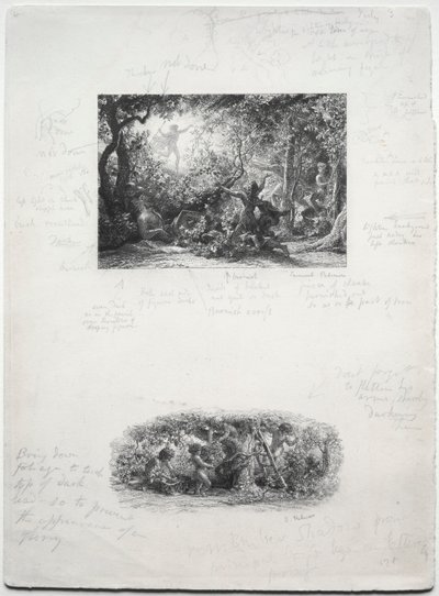Vinstokken, 1852. af Samuel Palmer
