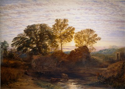 Vandmøllen, c1848-1849 af Samuel Palmer