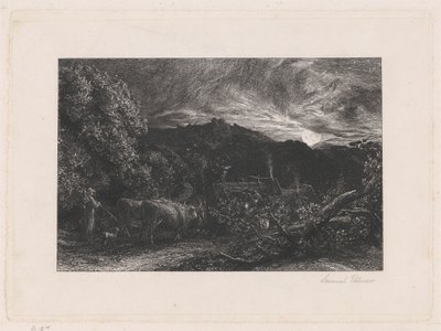 Den trætte plovmand af Samuel Palmer