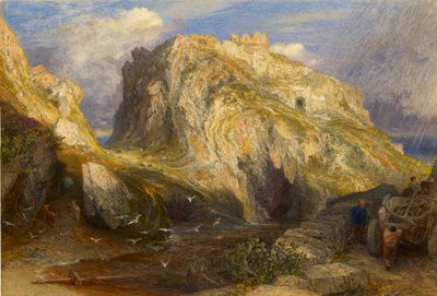 Tintagel Castle: Nærmer sig regn, 1848-1849 af Samuel Palmer