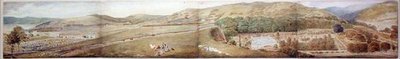 Sketch for a Panorama - The Town of Largs, Ayrshire, juli 1856 (akvarel over blyant på papir) af Samuel Parlber