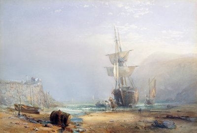 En diset morgen på kysten af Devon, 1853 af Samuel Phillips Jackson