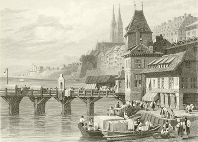 Basel, ved Rhinen af Samuel Prout