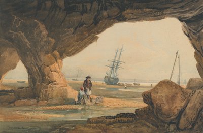 Kystscene nær Plymouth af Samuel Prout