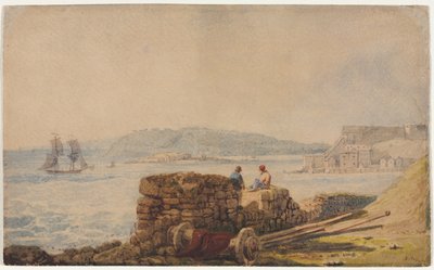 Drake's Island, Plymouth af Samuel Prout