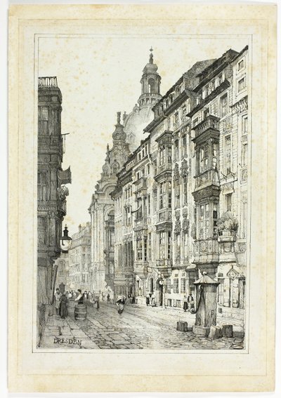 Dresden, fra faksimiler af skitser lavet i Flandern og Tyskland af Samuel Prout