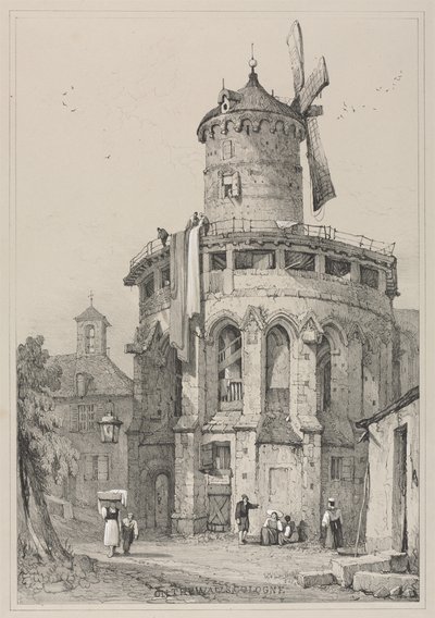 Faksimiler af skitser lavet i Flandern og Tyskland: On the Walls, Köln af Samuel Prout