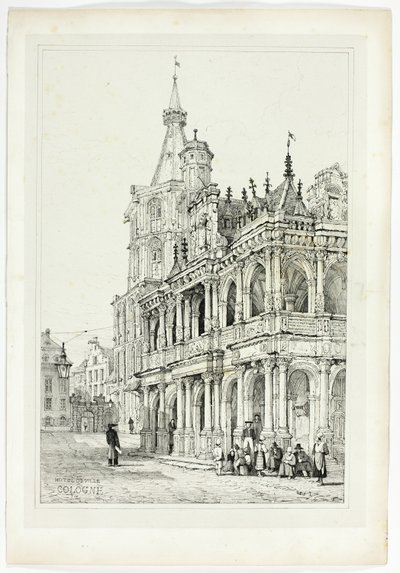 Hotel de Ville, Cologne af Samuel Prout