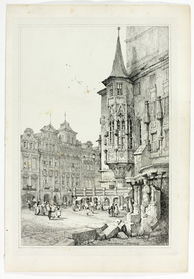 Rådhuset, Prag af Samuel Prout