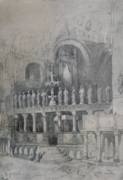 St. Marks interiør, c1830, 1925. af Samuel Prout
