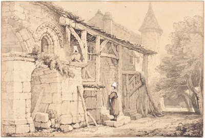 Scene i Jumièges af Samuel Prout