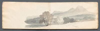 Skitsebog: Eildon Hills af Samuel Prout
