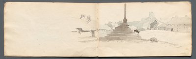 Skitsebog: Norham, 1814. af Samuel Prout